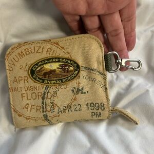 Kilimanjaro Safaris Animal Kingdom Canvas small wallet - Tan